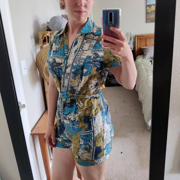 Lighthearted Cartographer Romper - Picture 4 of 4
